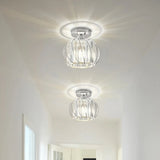 Moderne LED Deckenleuchte für den Flur im Kristall Design, Ø19 cm