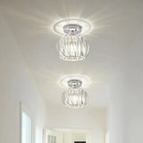 Moderne LED Deckenleuchte für den Flur im Kristall Design, Ø19 cm