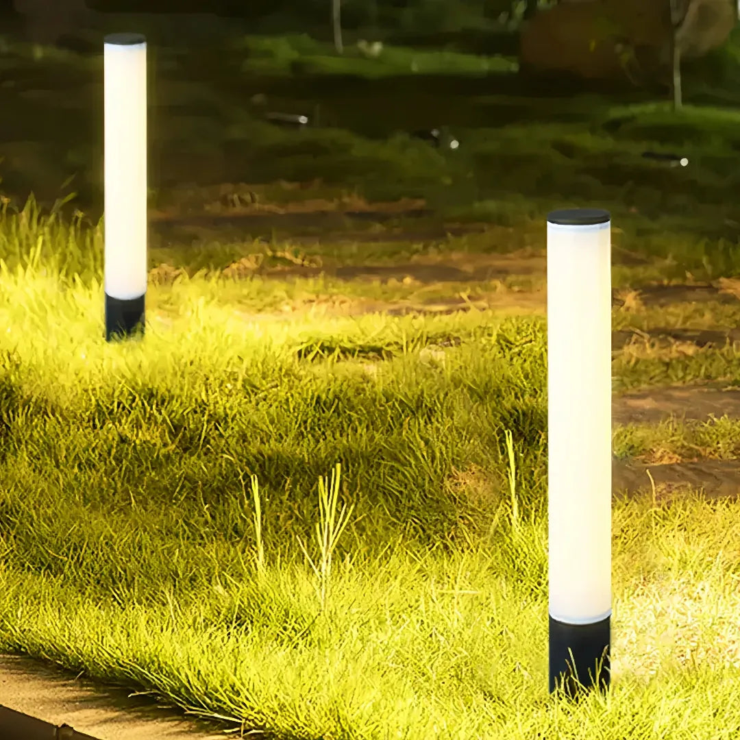 Moderne LED Garten-Wegeleuchte, Schwarz, IP65, 60–150 cm