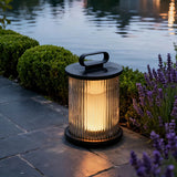 Moderne LED Gartenlaterne aus Glas für Außenbereiche IP65