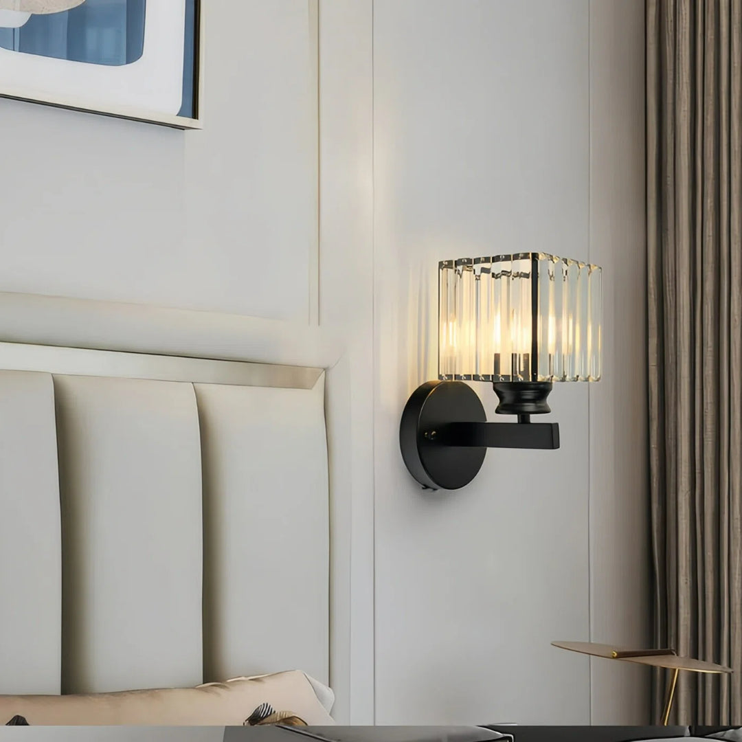 Moderne LED Kristall-Wandleuchte für Schlafzimmer