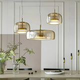 Moderne LED Pendelleuchte aus Glas – dimmbar, ideal für Esszimmer