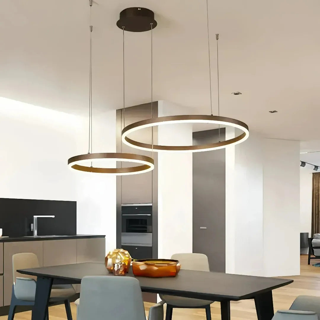 LED Ring Pendelleuchte – modern & dimmbar für Wohnzimmer