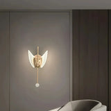 LED Wandleuchte für Schlafzimmer im Schwanen-Design, dimmbar