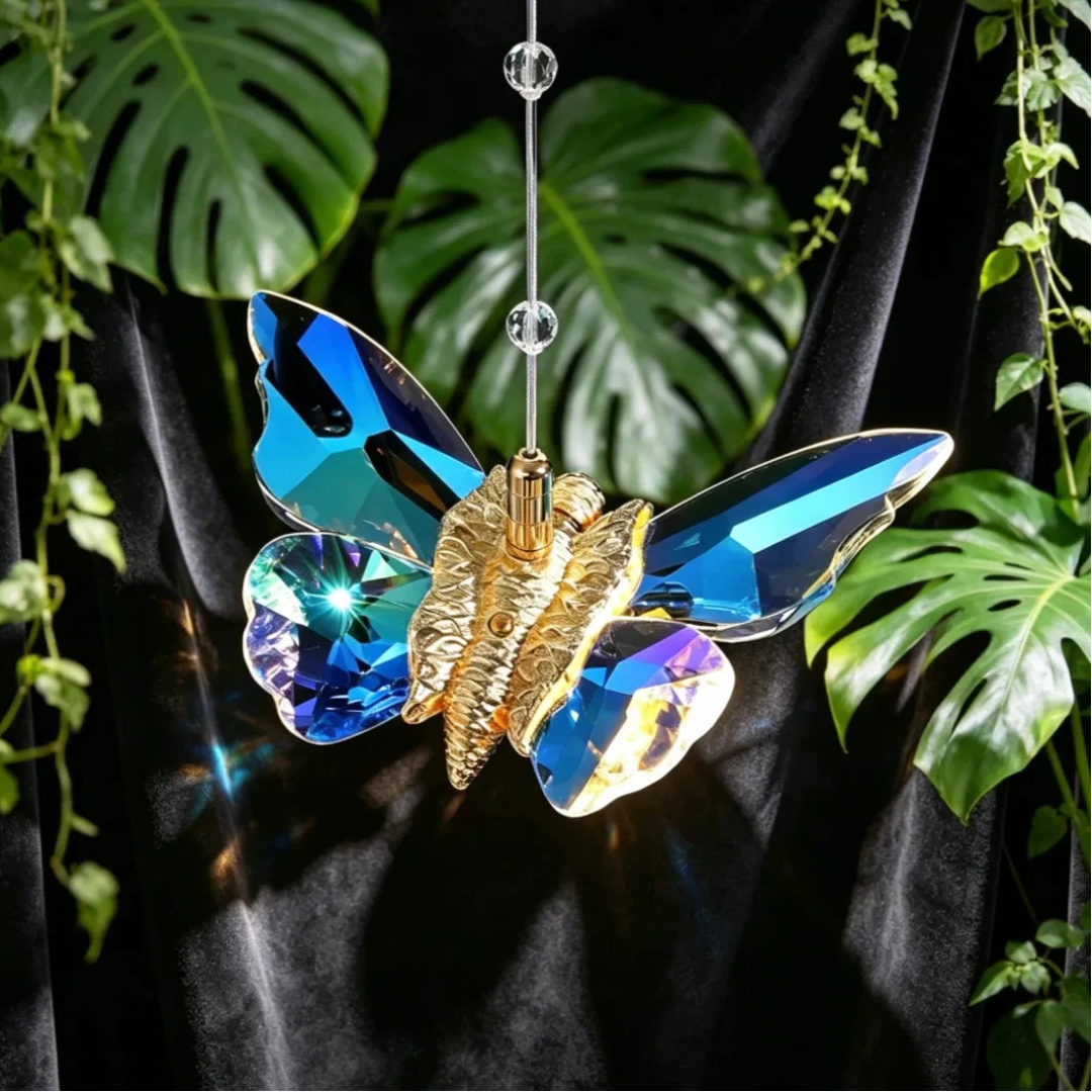 Violette Kristalle der LED Schmetterling-Pendelleuchte