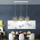 Moderne Sputnik LED Pendelleuchte aus Edelstahl, dimmbar, für Esszimmer