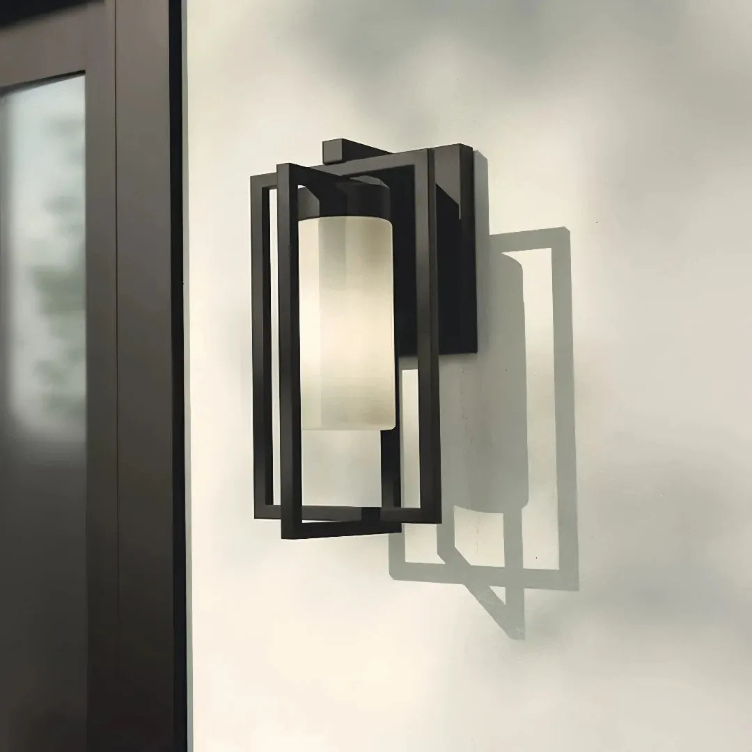 Moderne Außenwandleuchte Schwarz aus Metall IP65