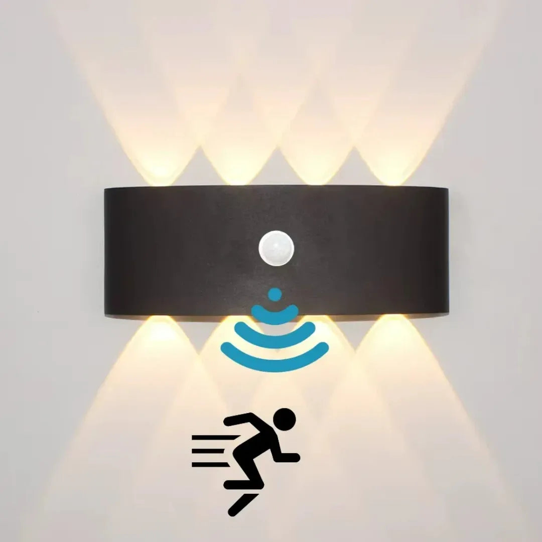 LED Außenwandleuchte mit Bewegungsmelder – IP65, wasserdicht