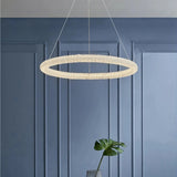 Moderne Kristall-Ring Pendelleuchte für das Wohnzimmer