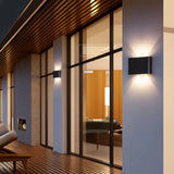 Moderne LED Außenwandleuchte Up & Down IP65 rechteckig