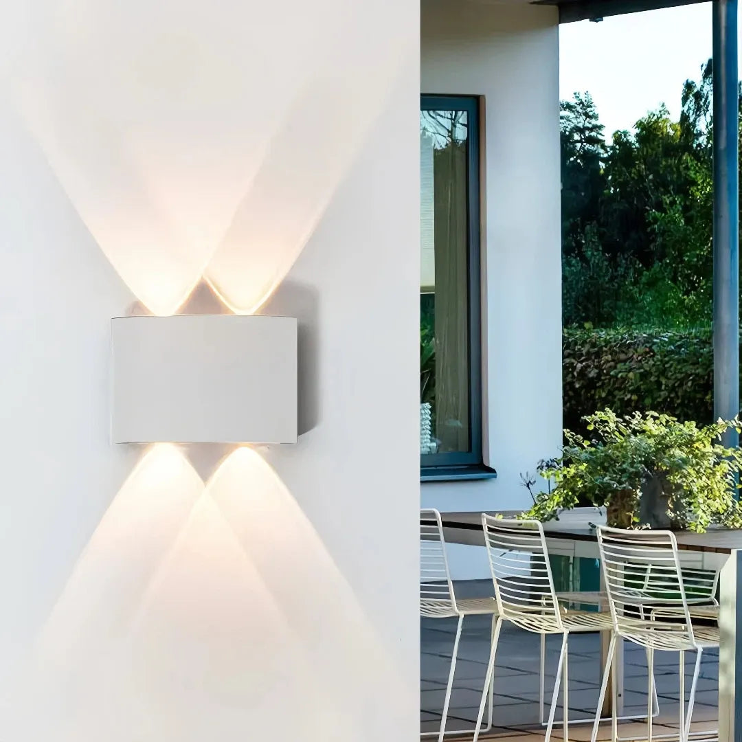Moderne LED Außenwandleuchte Up & Down mit IP65 Schutzart für den Außenbereich