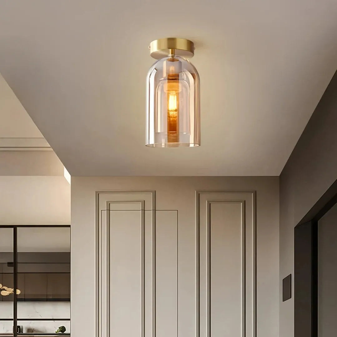 Moderne LED-Deckenleuchte aus Glas für Flur & Eingangsbereich