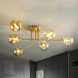 Moderne Mehrflammige LED-Deckenleuchte im Kugel-Design für das Wohnzimmer