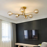 Moderne Mehrflammige LED-Deckenleuchte im Kugel-Design für das Wohnzimmer