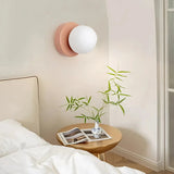 Moderne Opalglas LED Wandleuchte mit Kugel für Flur und Schlafzimmer
