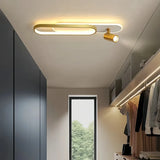 Moderne flache LED Deckenlampe mit schwenkbarem 355° Spot