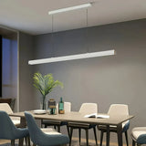 Moderne längliche LED Pendelleuchte – dimmbar und höhenverstellbar für Esszimmer