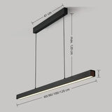 Moderne längliche LED Pendelleuchte – dimmbar und höhenverstellbar für Esszimmer
