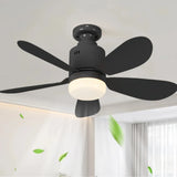 Moderner Deckenventilator mit Licht für Schlafzimmer, 5-flügelig