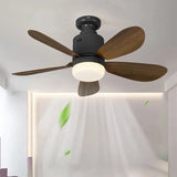 Moderner Deckenventilator mit Licht für Schlafzimmer, 5-flügelig