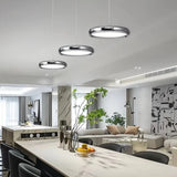 Moderne runde LED-Pendelleuchte für das Esszimmer, dimmbar