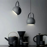 Morandi LED Pendelleuchte in Blau mit verstellbarem Schirm