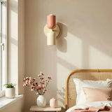 LED Wandleuchte Doppelkopf im Morandi Stil für Schlafzimmer