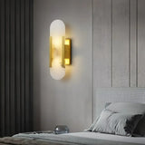 Ovale Marmor-Wandleuchte aus Marmor im Wohnzimmer