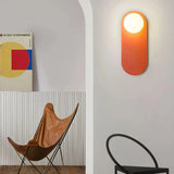Orange Wandleuchte aus Metall, modernes Design für Wohnzimmer
