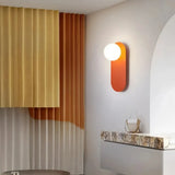 Orange Wandleuchte aus Metall, modernes Design für Wohnzimmer