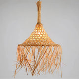 Pendelleuchte aus Rattan und Stroh im Boho Stil für Esszimmer