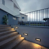 Rechteckige LED-Wandeinbauleuchte IP65 aus Metall für Außenbereich