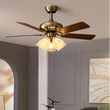 Retro-Deckenventilator mit Licht fürs Wohnzimmer