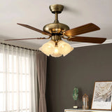 Retro-Deckenventilator mit Licht fürs Wohnzimmer