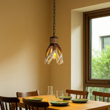 Kleine Pendelleuchte Geweih im Landhausstil für Esszimmer