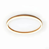 Flache Ring-Deckenleuchte aus Holz für Schlafzimmer