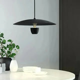 Moderne UFO Hängeleuchte für Esszimmer, höhenverstellbar, schwarz