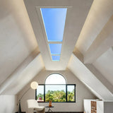 Flache rechteckige LED-Deckenleuchte mit Sonnenlicht-Optik