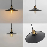 Schwarze Pendelleuchte im Industrial Stil aus Metall für Esszimmer