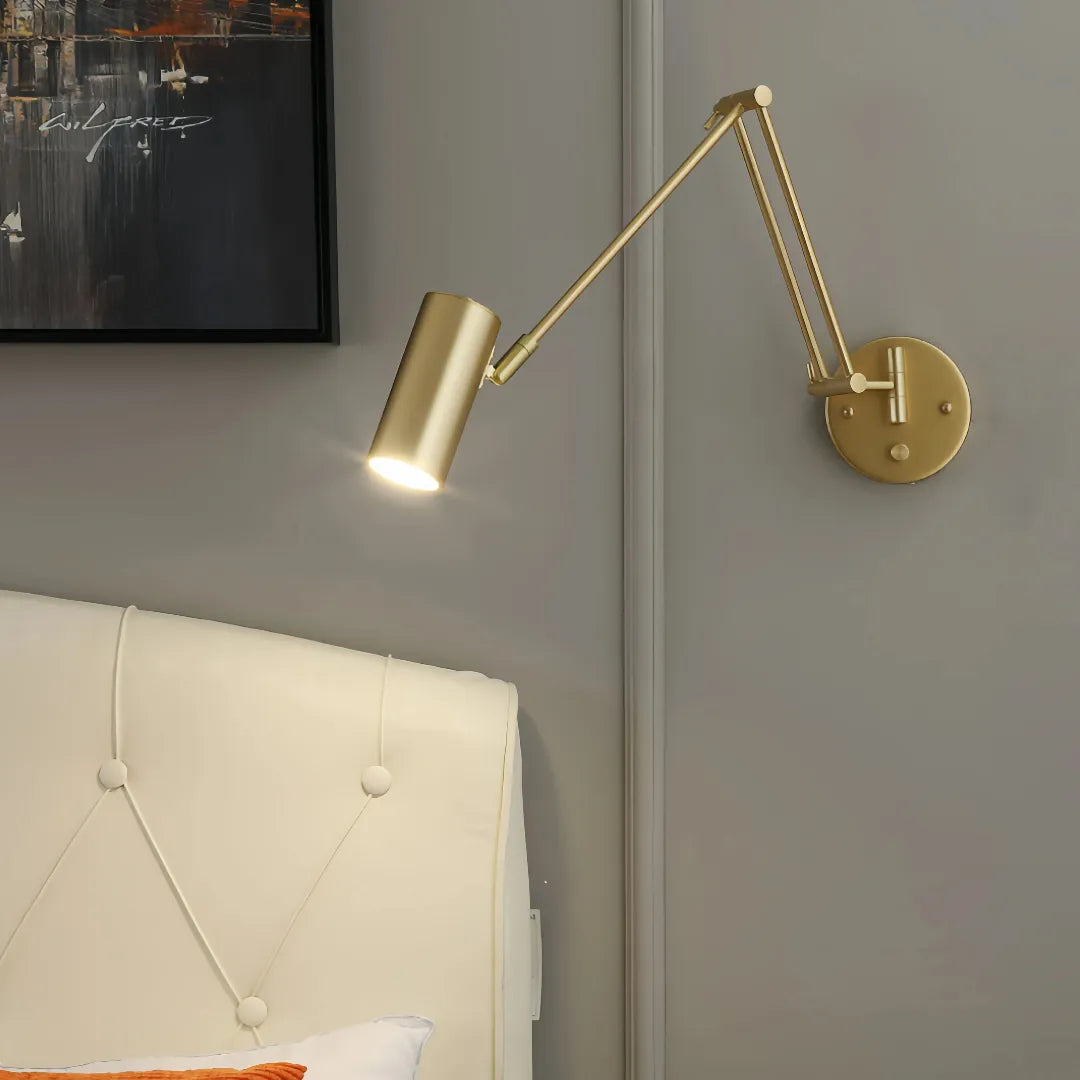 Schwenkbare Wand Leselampe dimmbar, modernes Design für das Schlafzimmer