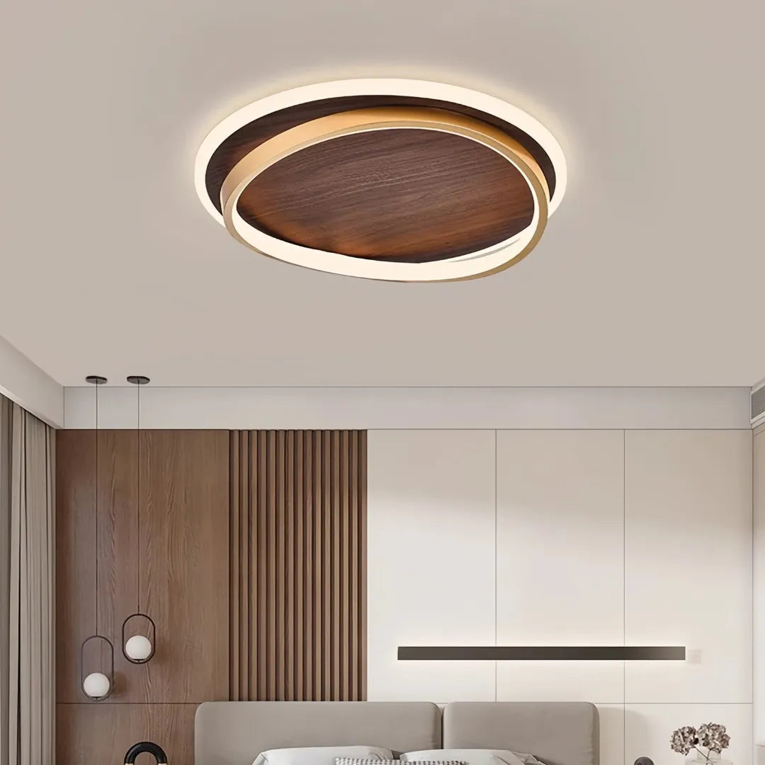 Skandinavische runde Deckenleuchte für Schlafzimmer dimmbar