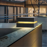 Sockelleuchte Terrasse Solar IP65 in Schwarz eckig