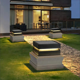 Sockelleuchte Terrasse Solar IP65 in Schwarz eckig
