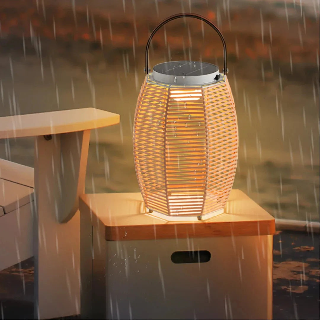 Solar-Gartenlaterne LED tragbar IP65