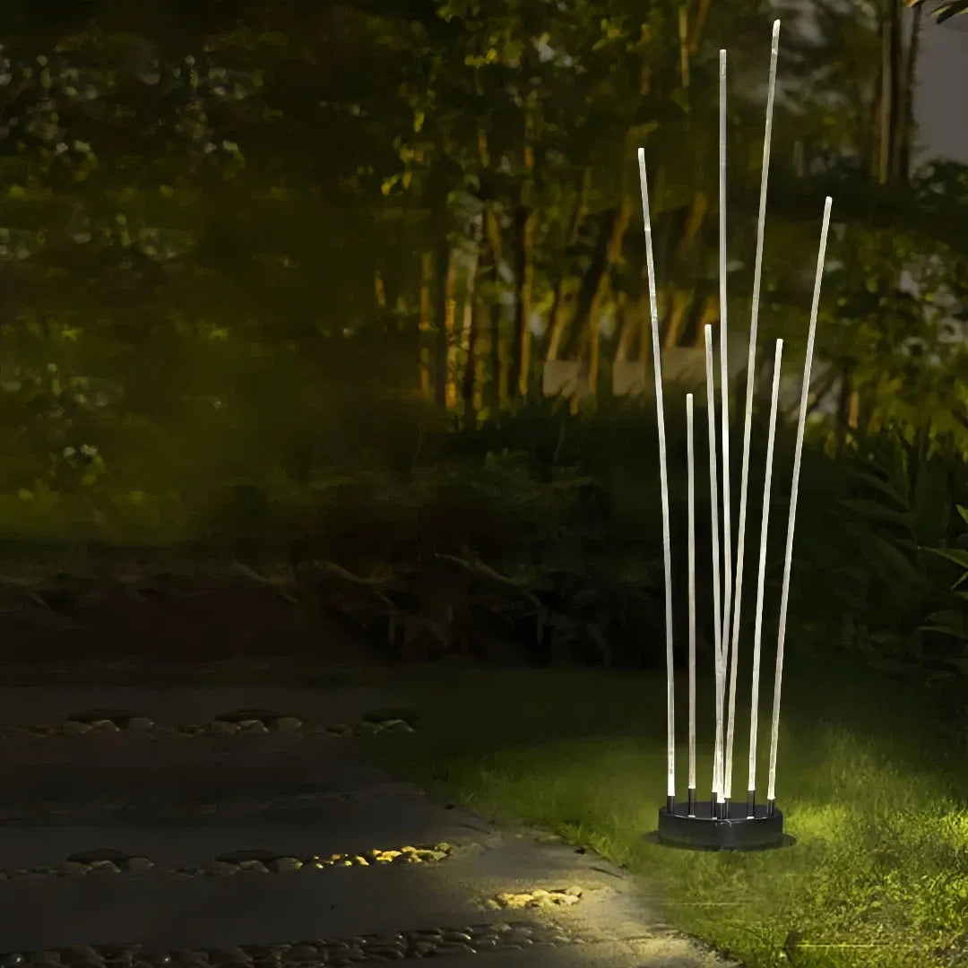 Solar-Gartenleuchte im Schilf-Design, IP65