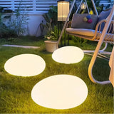 Solar-Gartenleuchte in Steinoptik mit RGB-Farbwechsel