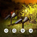 Solar-LED-Gartenstrahler mit Erdspieß, IP65