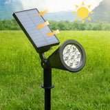 Solar-LED-Gartenstrahler mit Erdspieß, IP65