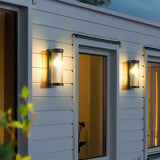 Solar Außenwandleuchte aus Glas für Terrasse und Veranda, IP65