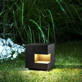Solar Außen-Sockelleuchte IP65 Eckig für Terrasse